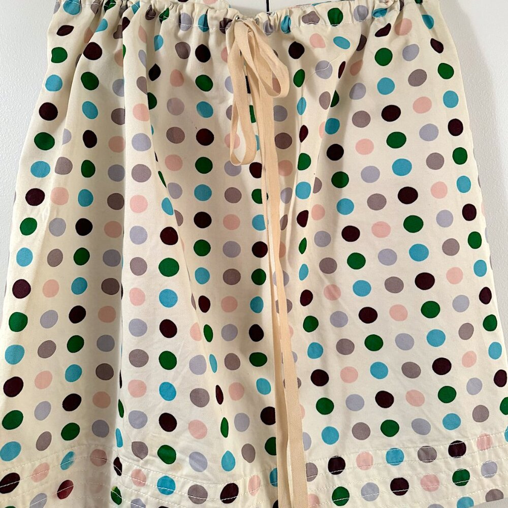 Prada polkadot skirt with drawstring waist and pleated back a rare find!